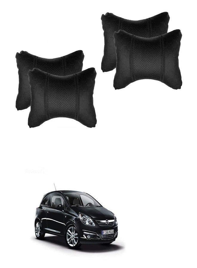 PulGos Black Car Cushion in Football Design Material Leatherette (Pair of 2)_753 - Image 1
